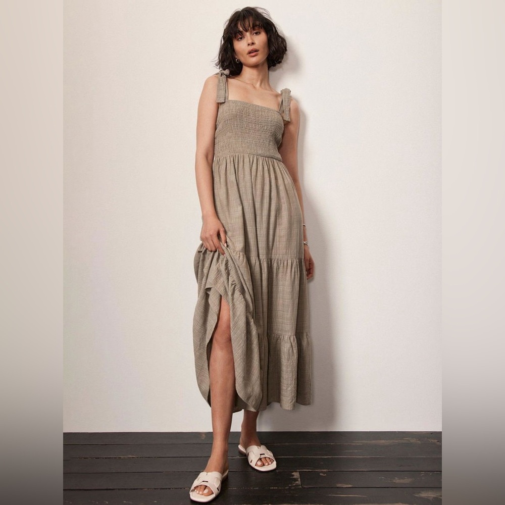 Mint Velvet Tan Sleeveless Maxi Dress